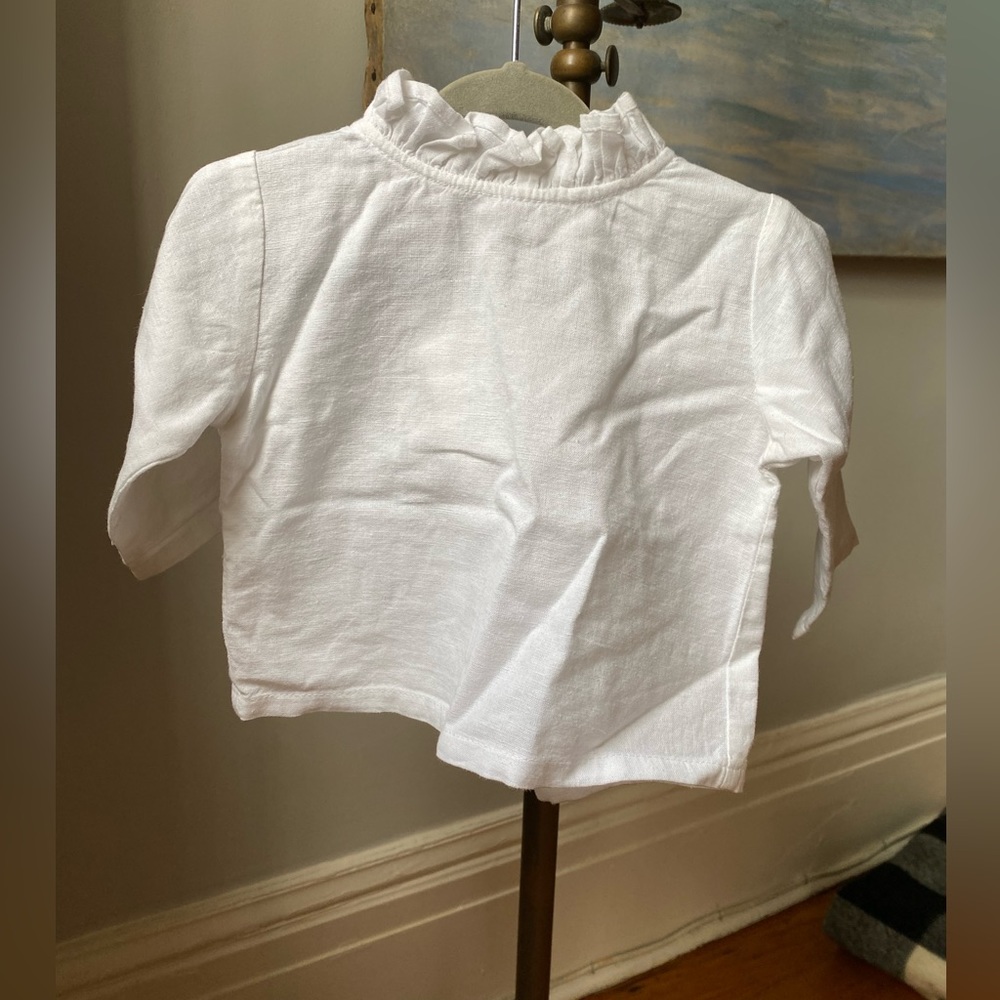 EUC Louelle Linen Blouse, 6-12months
